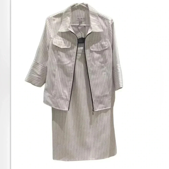 São Paulo Jackets & Blazers - Sao Paulo skirt blazer set sz 10 white black womans maxi skirt 3/4 length sleeve